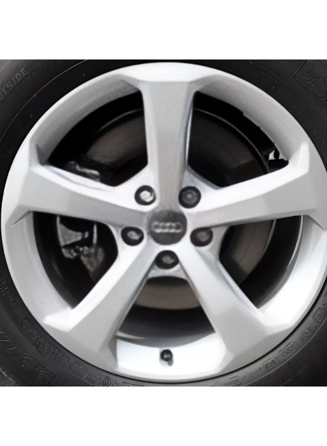 أودي مجموعة 4 أغطية مركز عجلات مقاس 69 مم لسيارات أودي | أغطية محور متينة من البلاستيك ABS بشعار فضي | سهلة التركيب بالضغط - Image 5